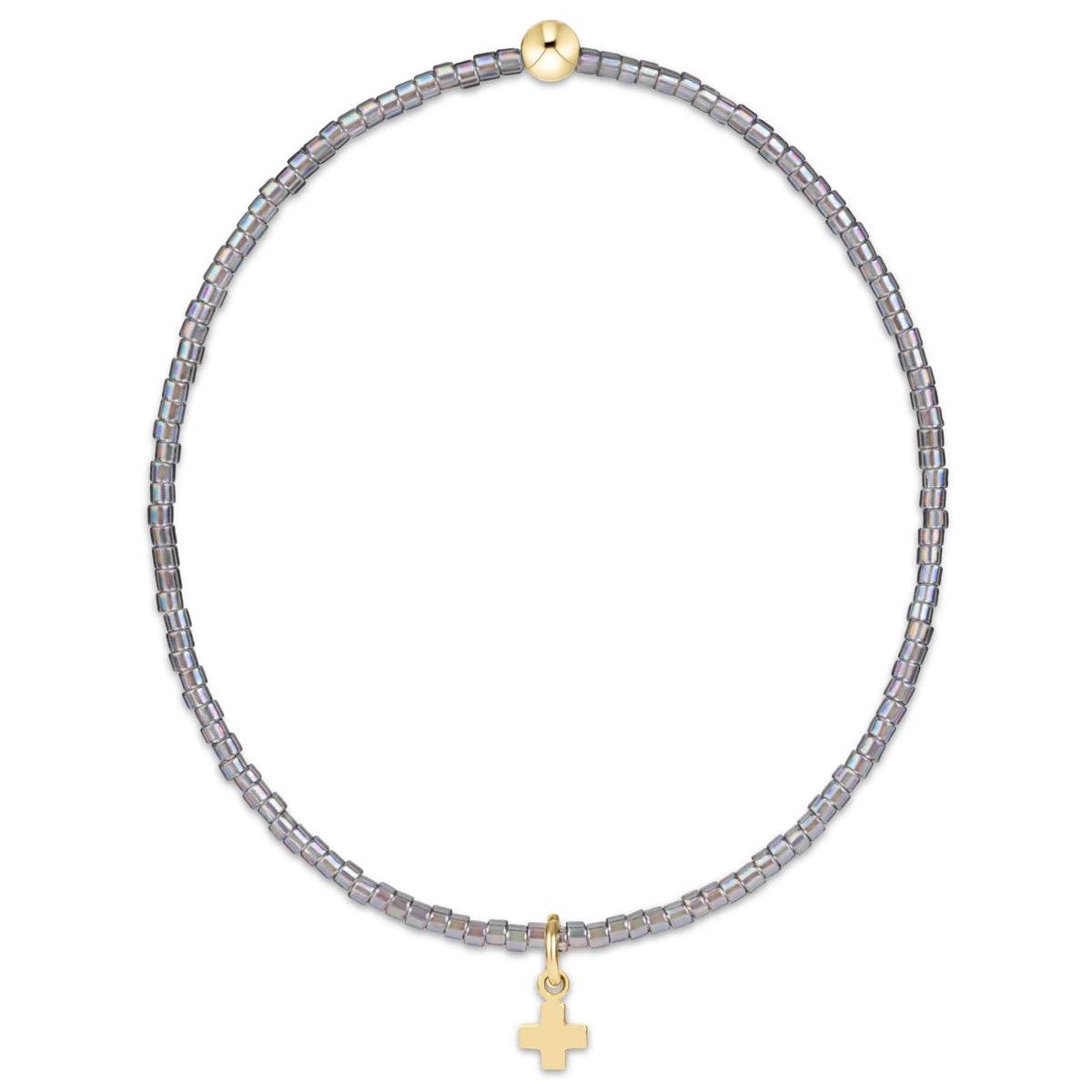 Hope Classic Morning Mist Bracelet Signature Cross Small Gold Charm
