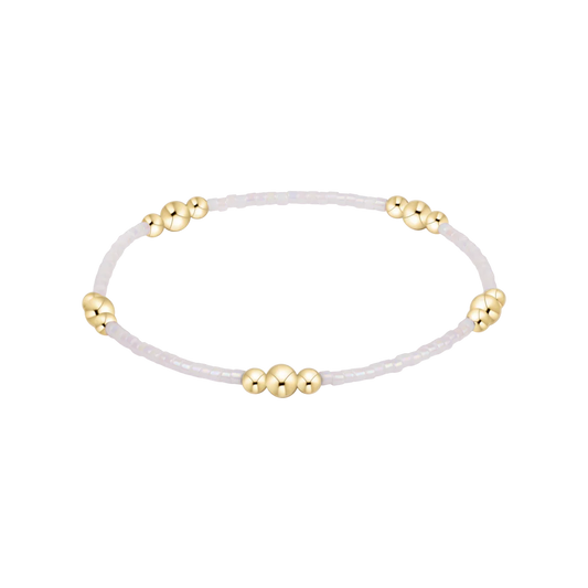 Hope Purpose Gold Bracelet Silky White