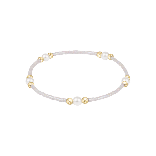 Hope Purpose Pearl Bracelet Silky White