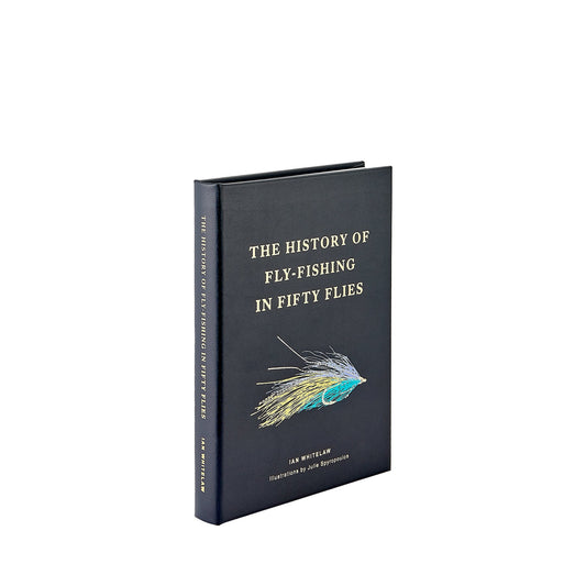 History of Fly Fishing Navy Leather