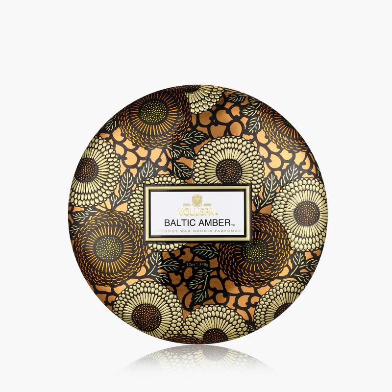 Baltic Amber 3W Tin Candle