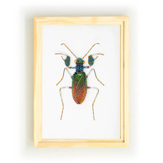 Bark Mantis Bead Art