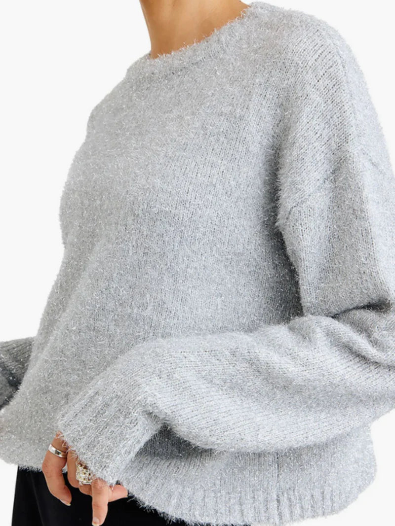 Slouchy Sweater Silver Shimmer