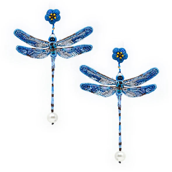 Blue Eyed Darner Earrings