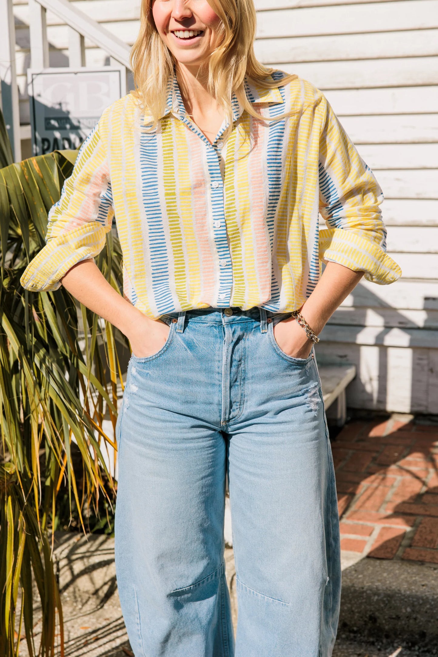 Boyfriend Shirt Gasparilla Stripes