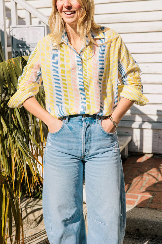 Boyfriend Shirt Gasparilla Stripes