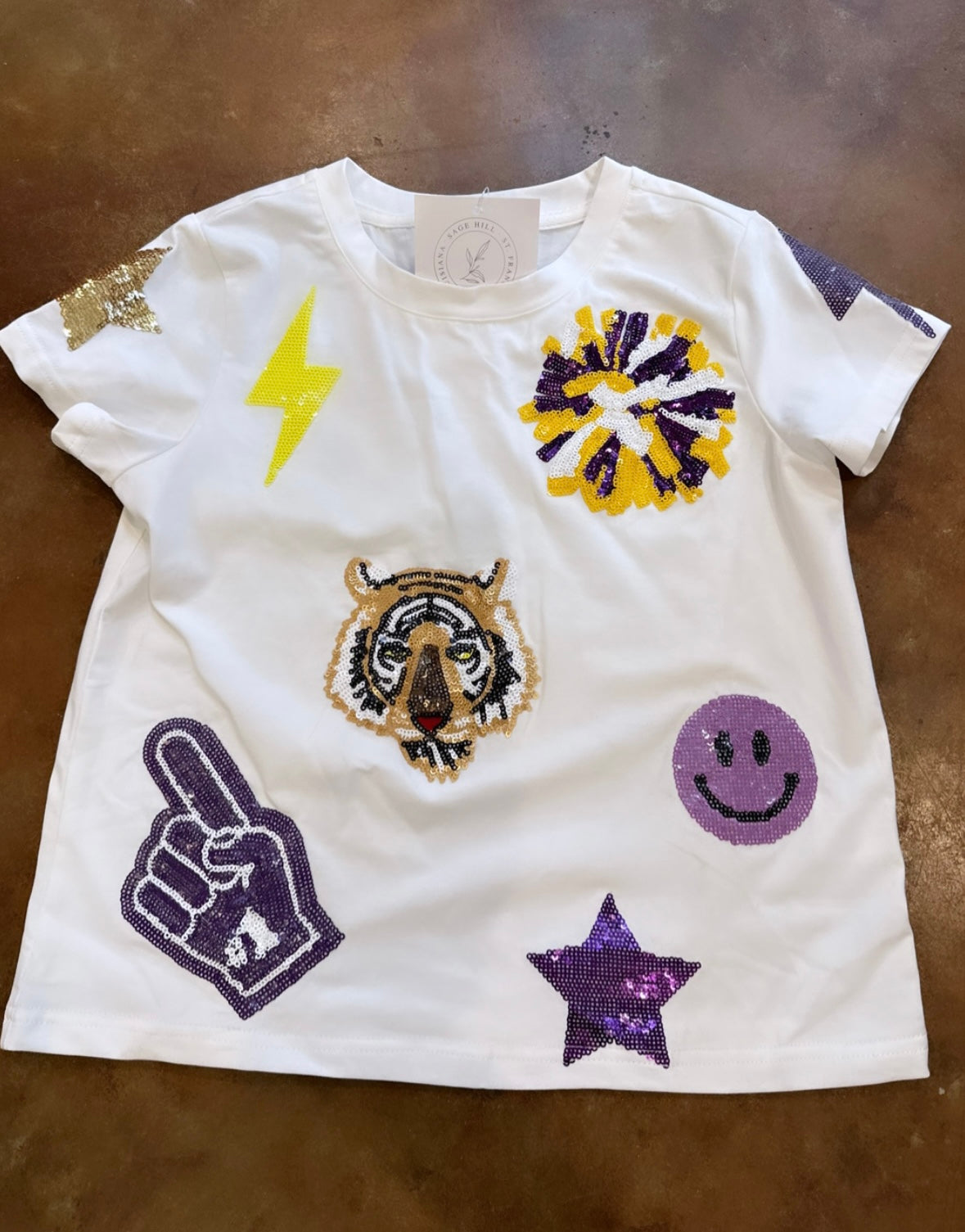 Kids Purple/Gold Tiger Icon Tee