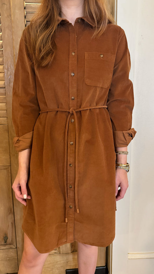 Corduroy Shirt Dress Acorn