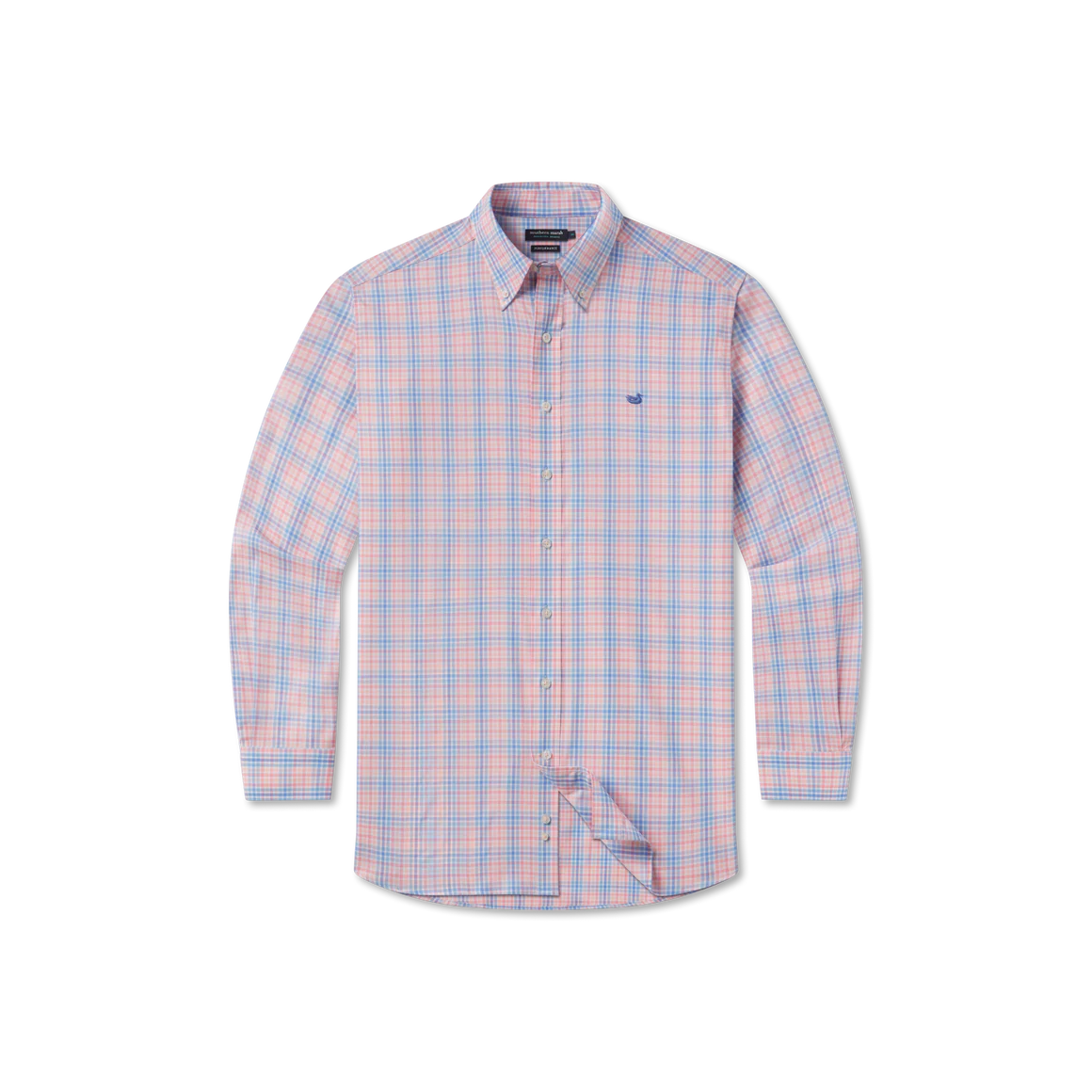 Blount Performance Dress Shirt Peach/Blue