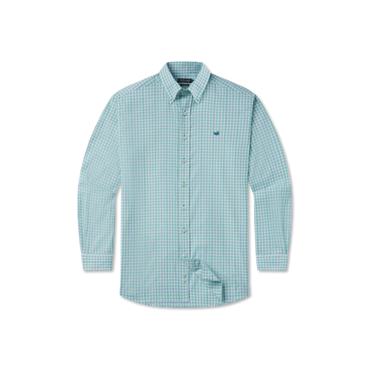 Odessa Performance Dress Shirt Green/Teal