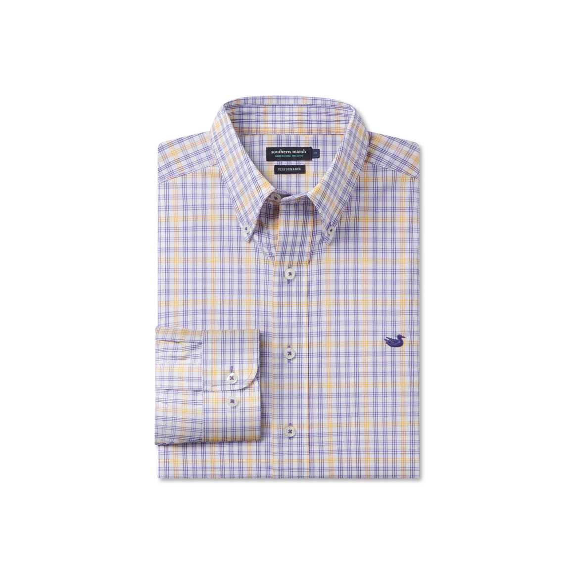Odessa Dress Shirt Purple & Yellow