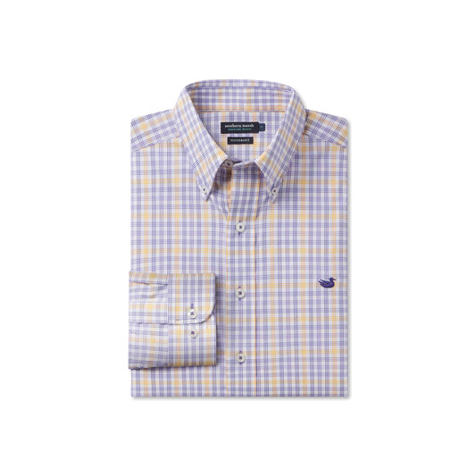 Odessa Dress Shirt Purple & Yellow
