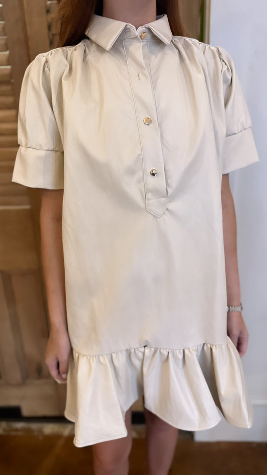 Everything Short Sleeve Dress Ivory