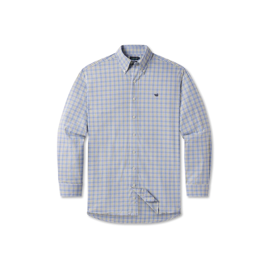 Gonzales Performance Dress Shirt Navy & French