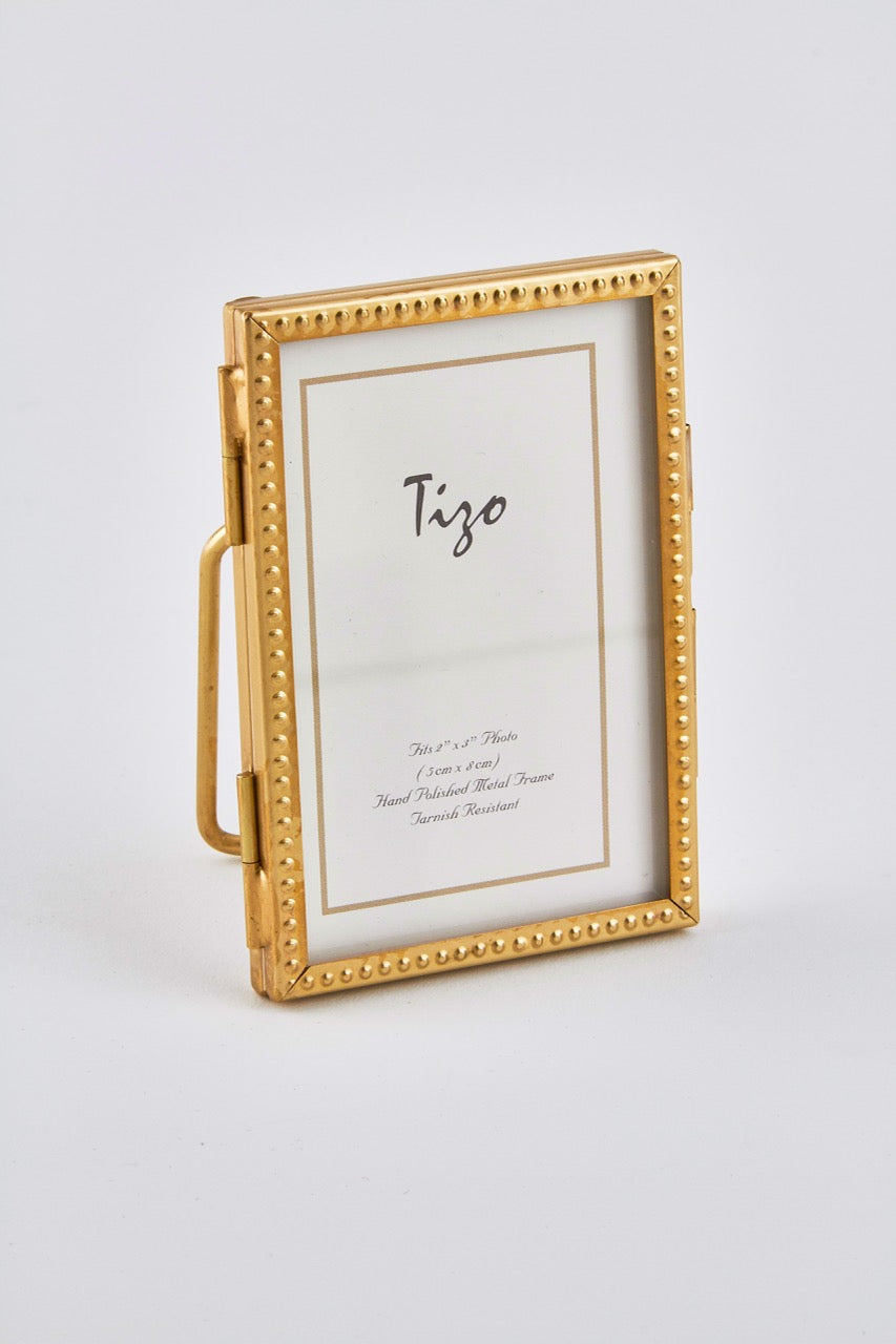 Brass Beaded Photo Frame
