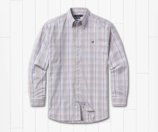 Shores Dress Shirt Sage/Navy