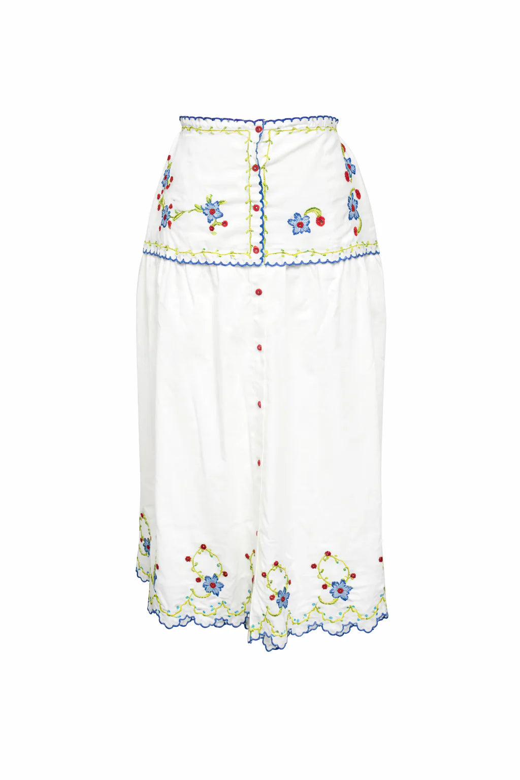 Blue Poppy Crosstitch Skirt