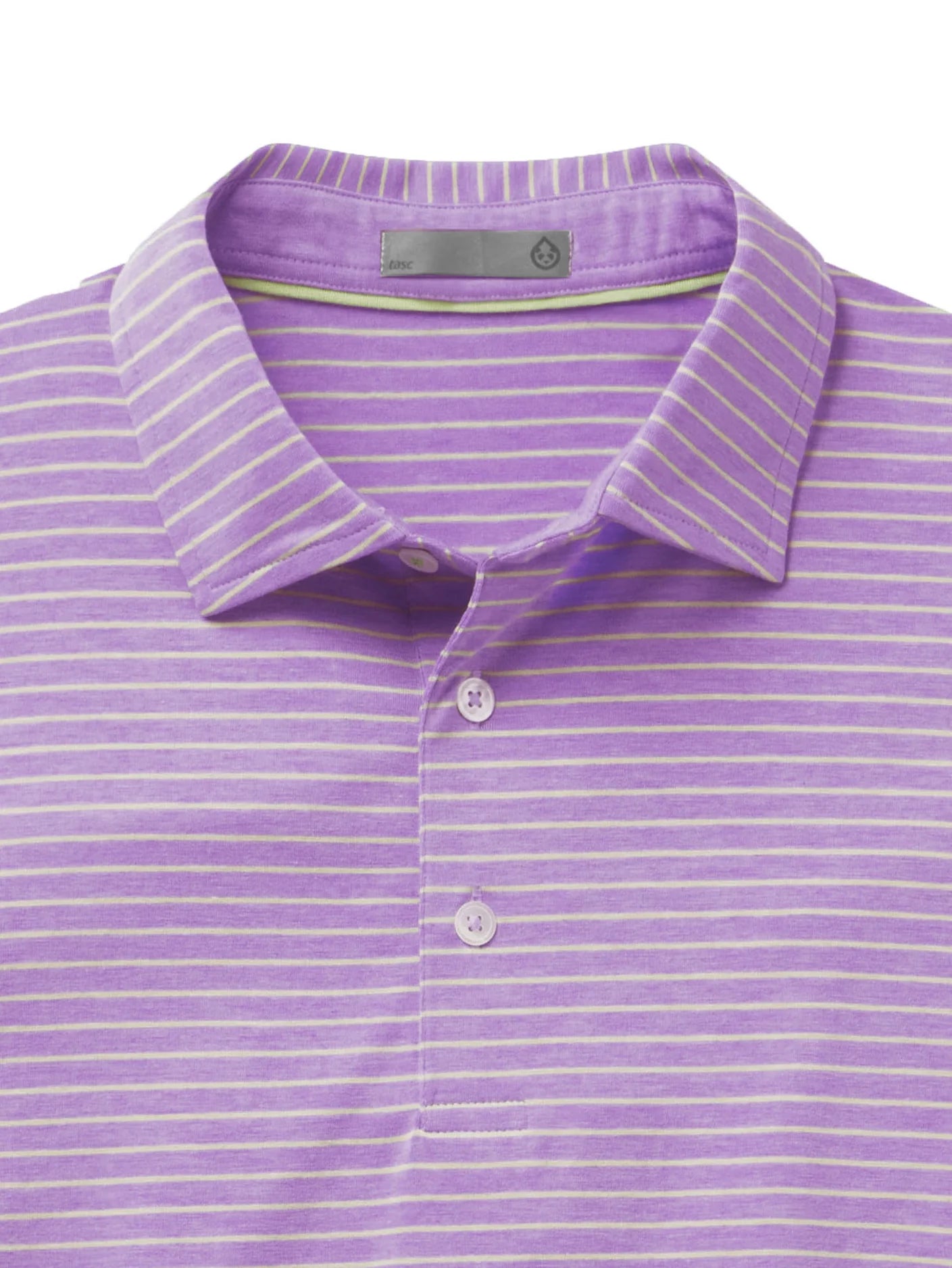 Cloud Polo Brookline Stripe Paradise Heather & White