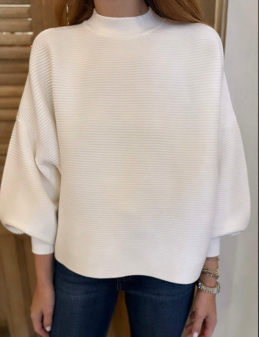 Balloon Sleeve Sweater Ivory