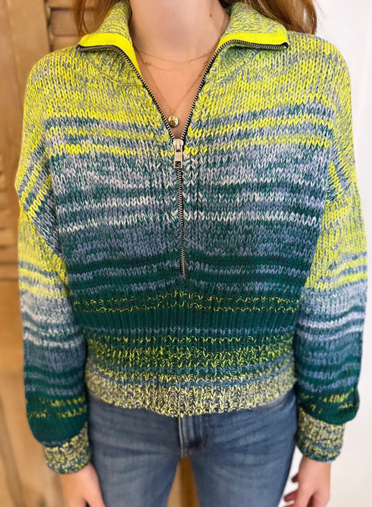 Alexa Zipper Indigo Multi