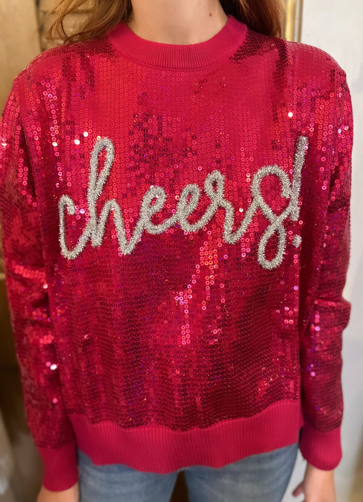 Cheers Sweater Hot Pink