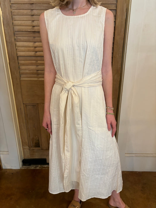 Tie Front Dress Ivory