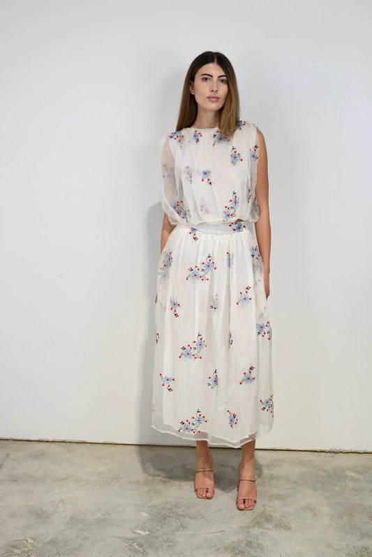 Yarrow Skirt Crosstitch Organza