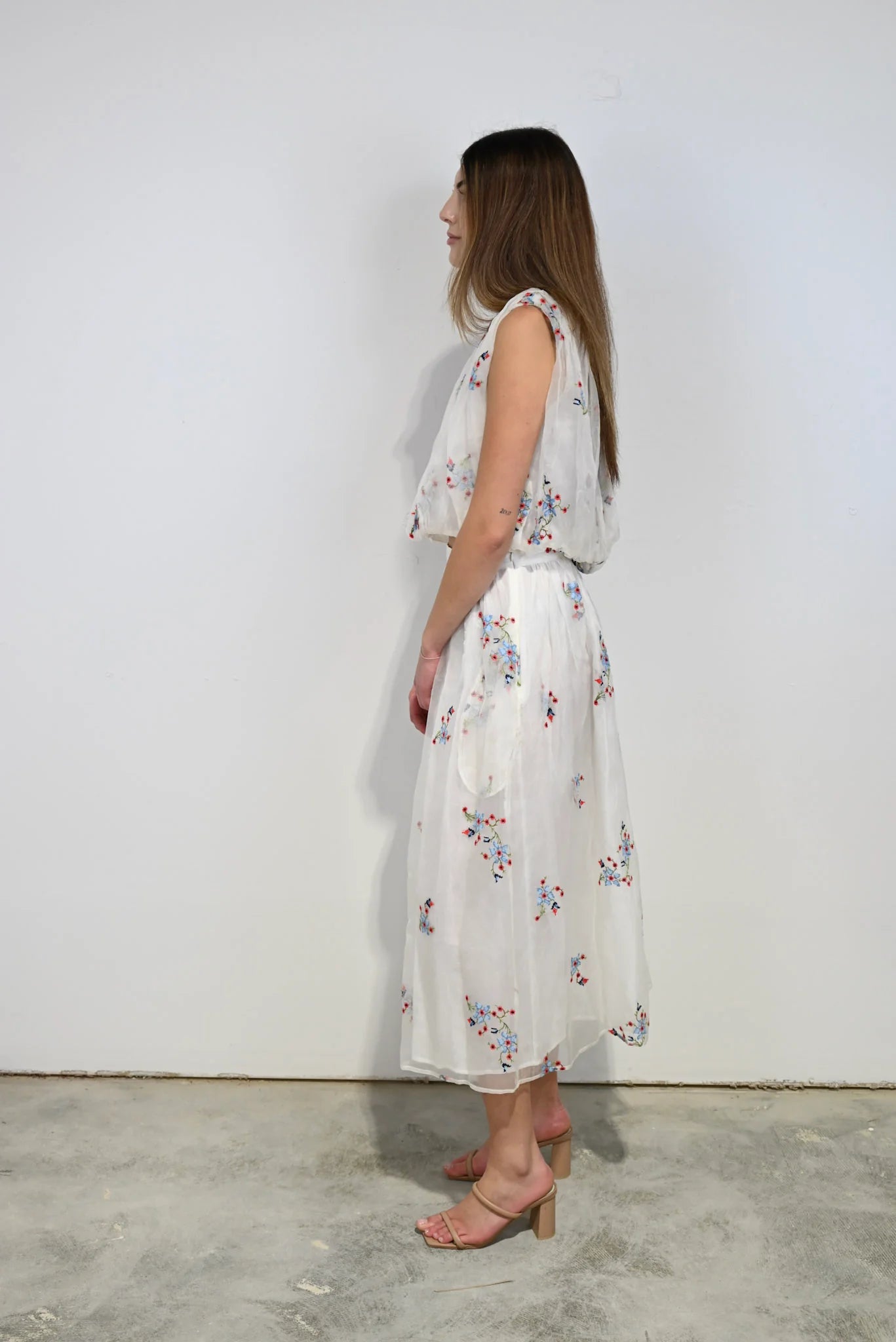 Pleated Top Crosstitch Organza
