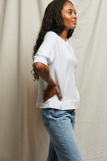 French Terry SS Raglan Sweatshirt White