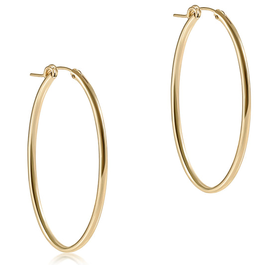Oval Gold 2" Hoop Smooth