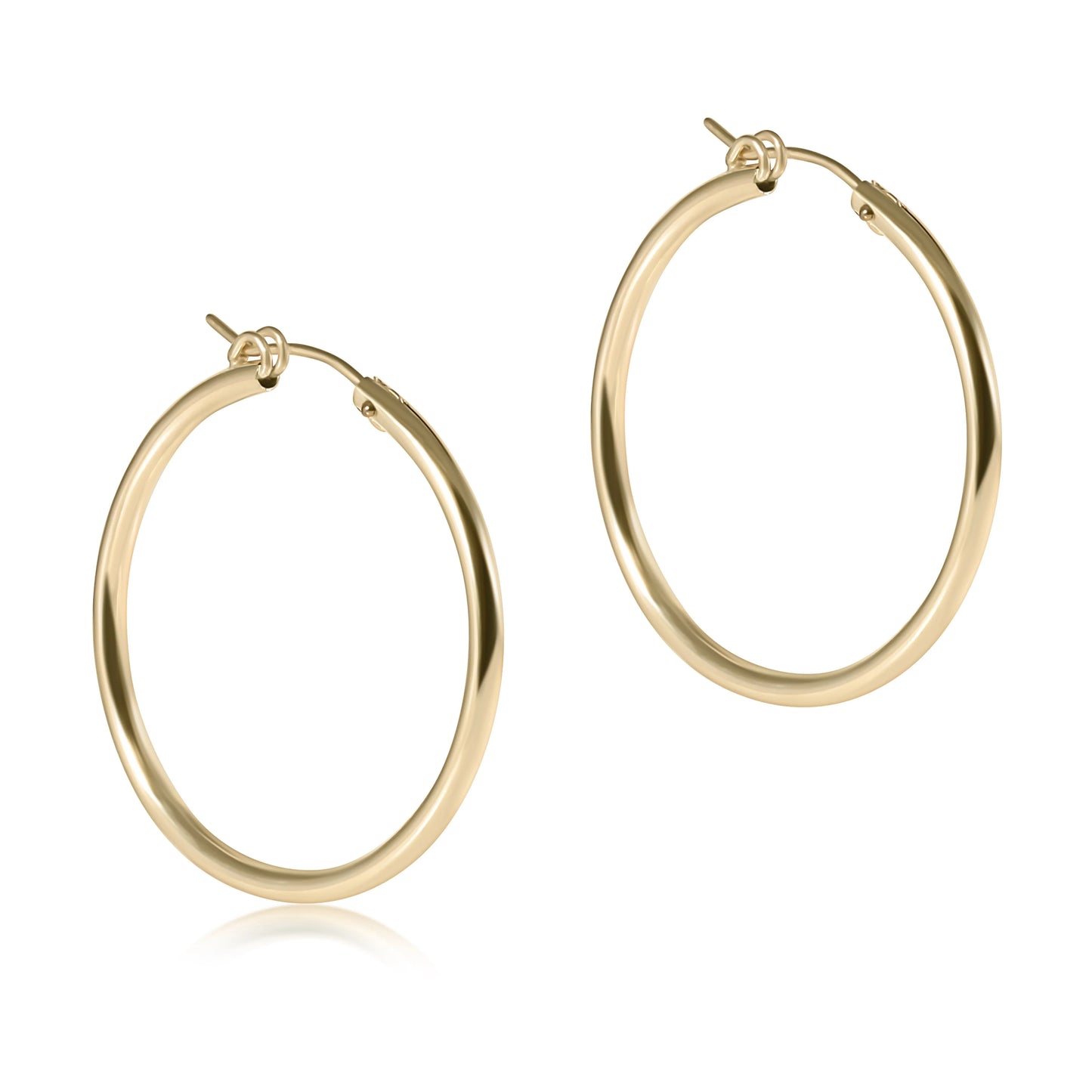 Round Gold 1.25" Hoop Smooth