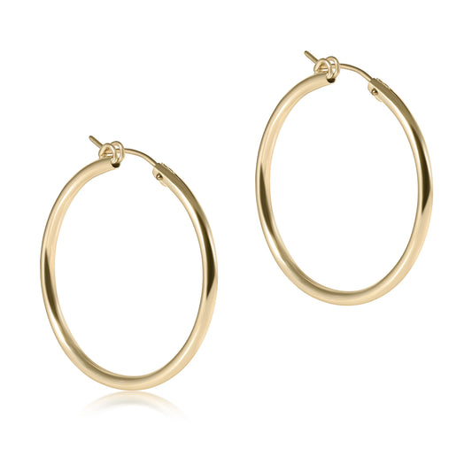 Round Gold 1.25" Hoop Smooth