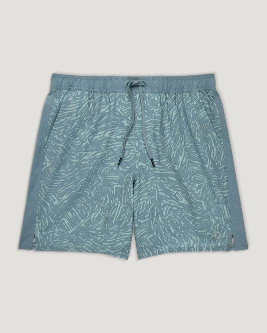 Men's Palmera Trunk Tidal Flow Print Stormy Sea