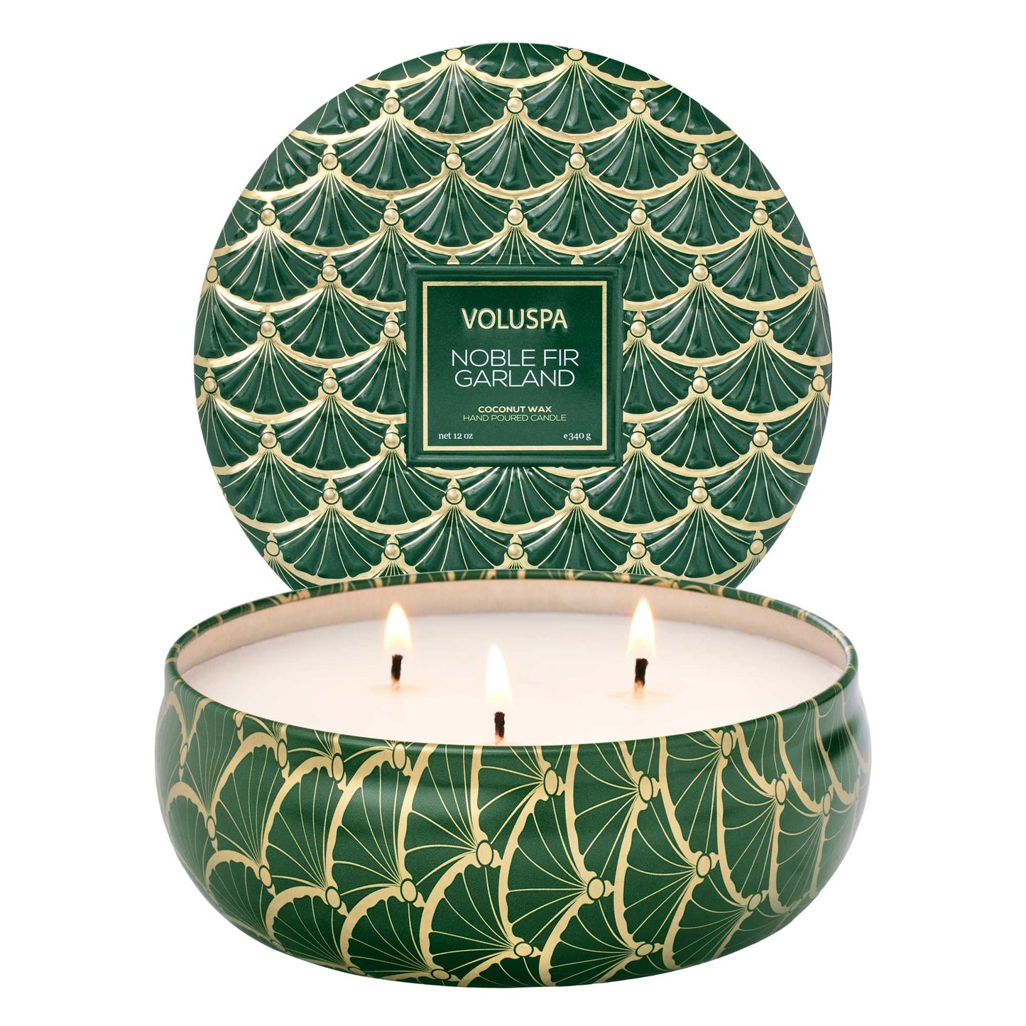 Noble Fir Garland 3 Wick Tin