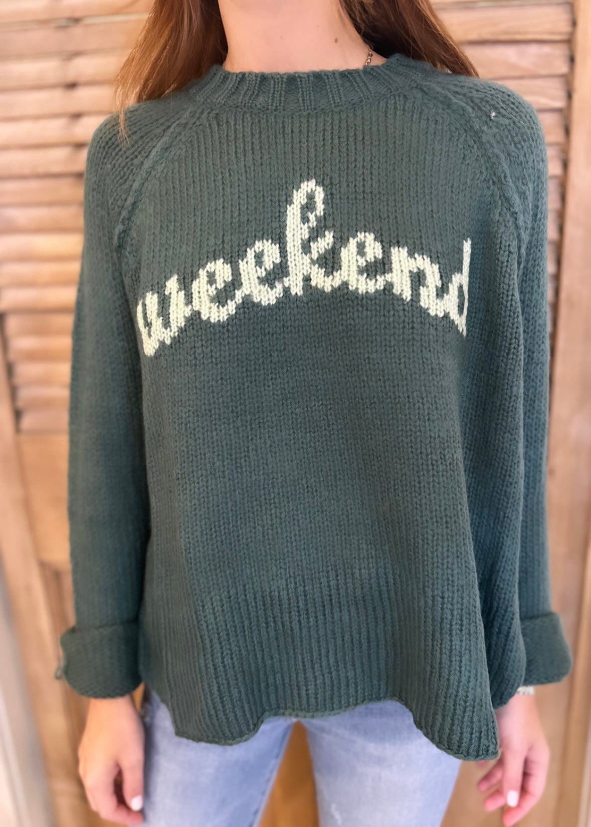 Weekend Raglan Crew Juniper/Mojito