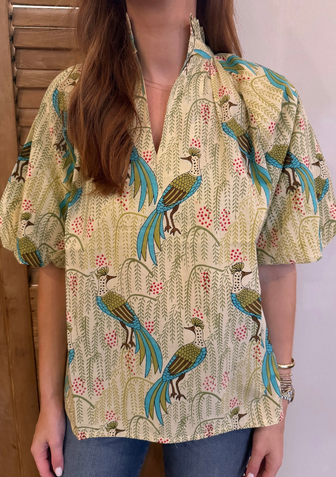 Matt Shirt Peacock Print