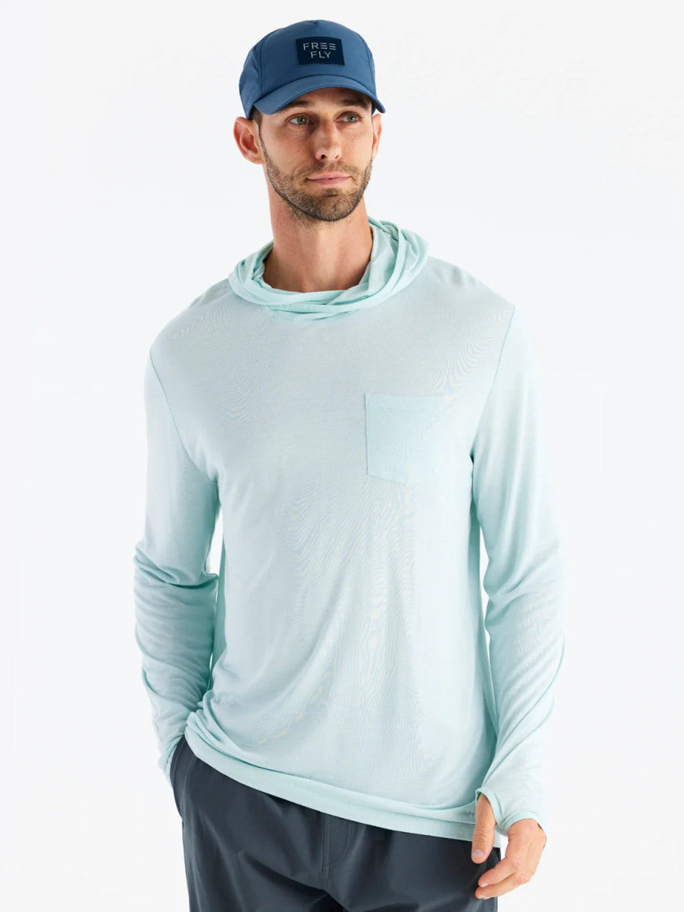 Men's Bamboo Lightweight Hoodie Glacier