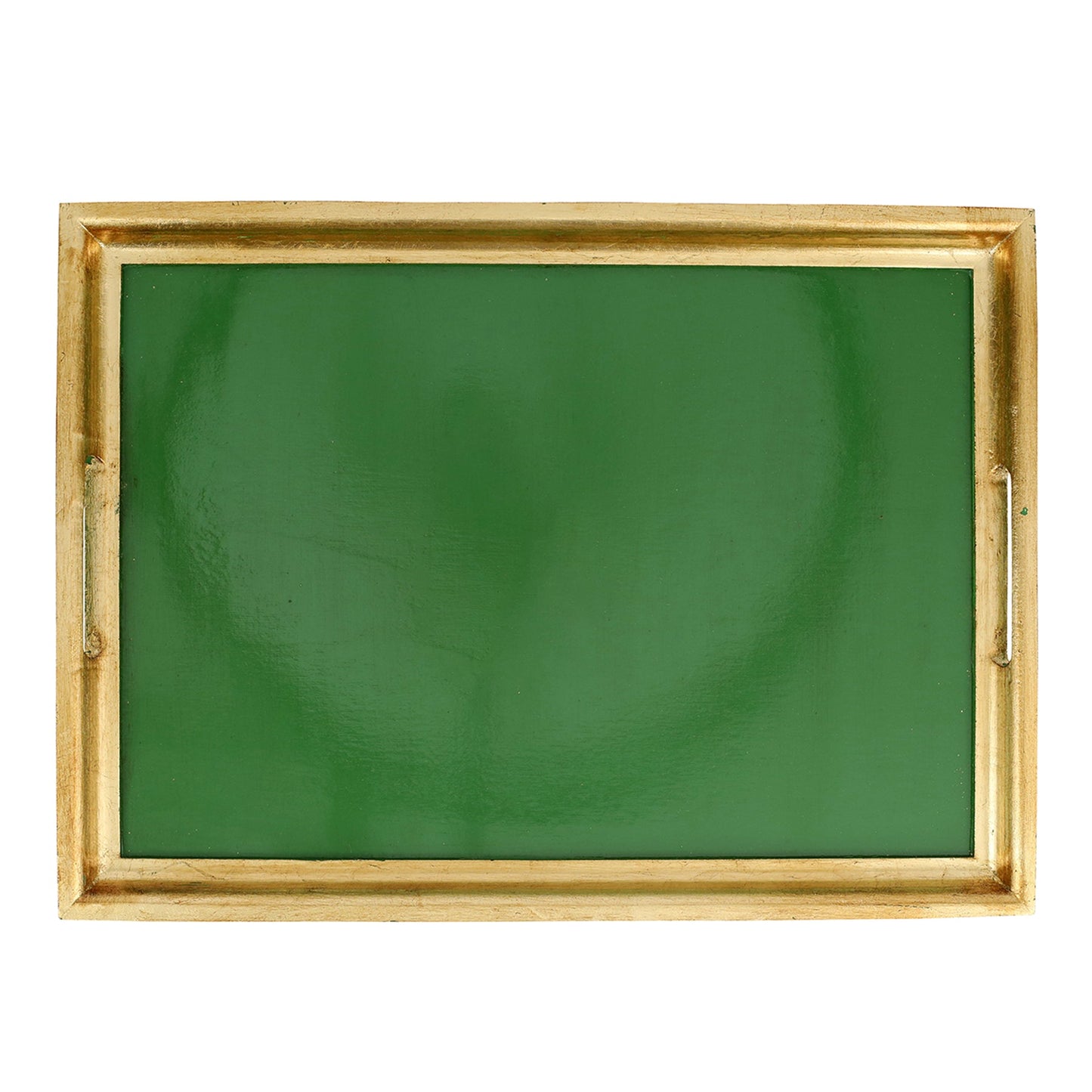 Florentine Green/Gold Lg Rectangular Tray