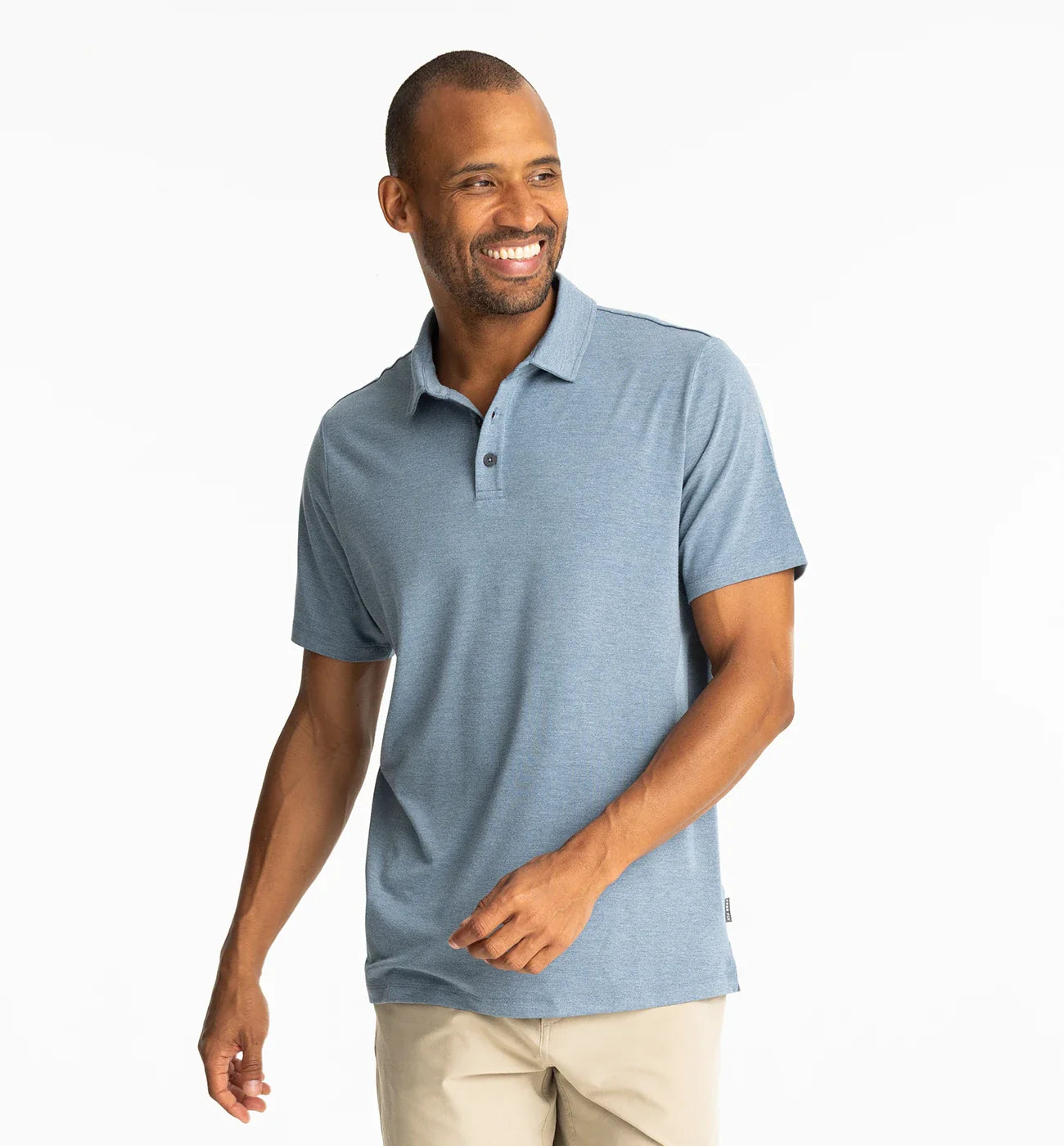 Men's Bamboo Flex Polo II Heather Deepwater