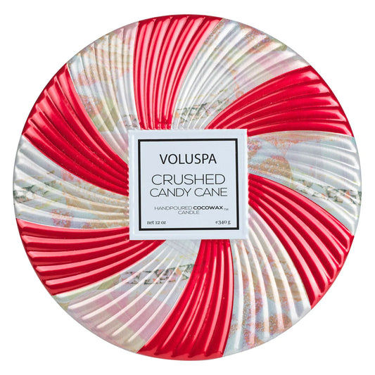 Crush Candy Cane 3 Wick Tin