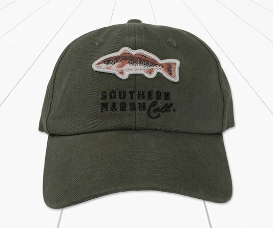 Washed Hat Redfish Patch Burnt Sage