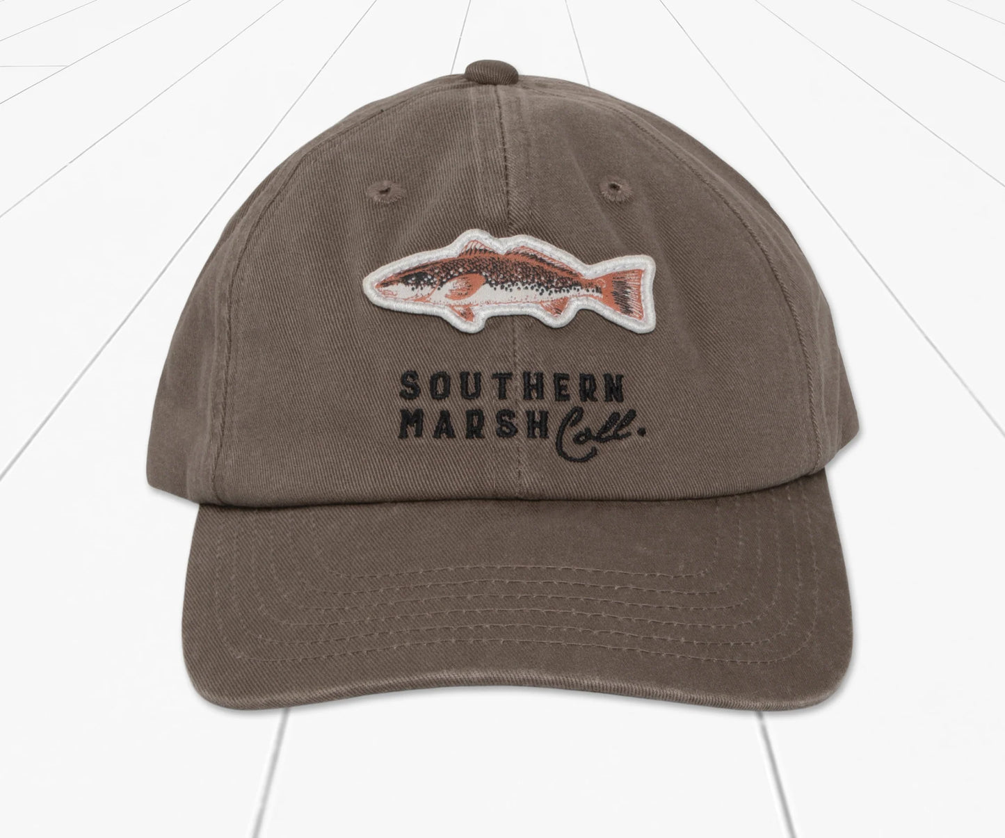 Washed Hat Redfish Patch Burnt Taupe