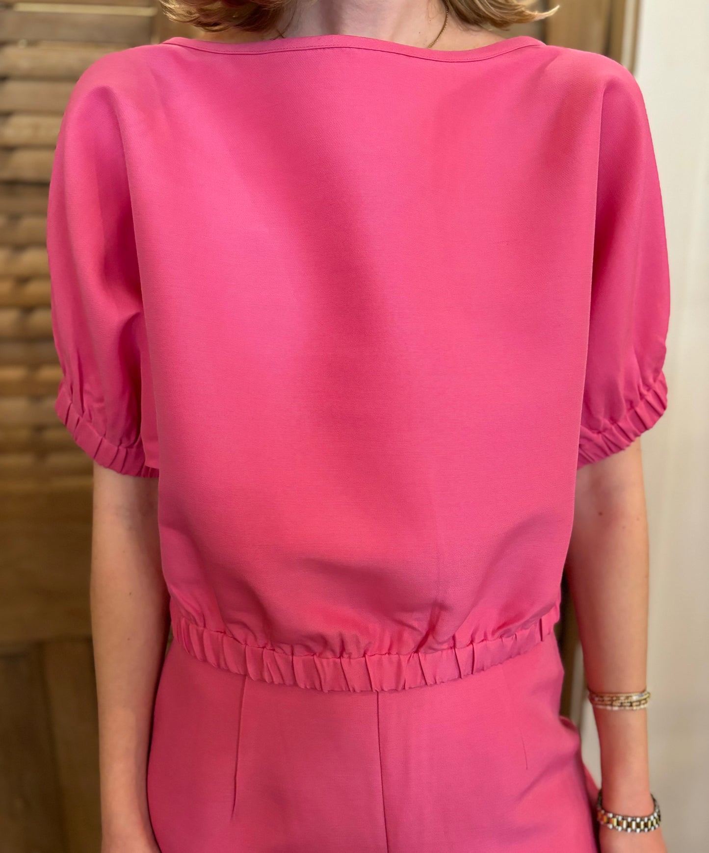 Bubble Top Pink Sateen
