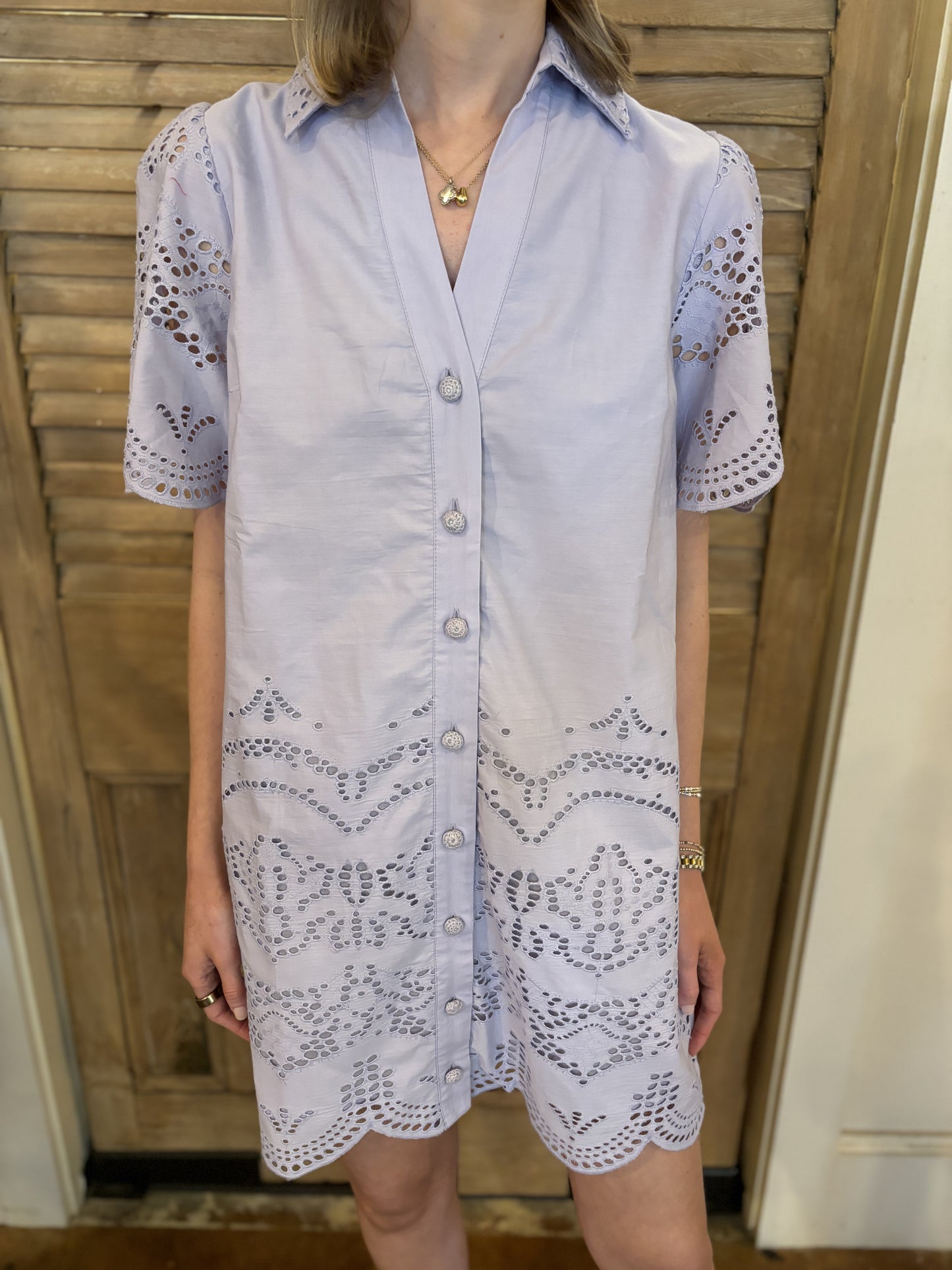 Poppy Dress Lilac Eyelet