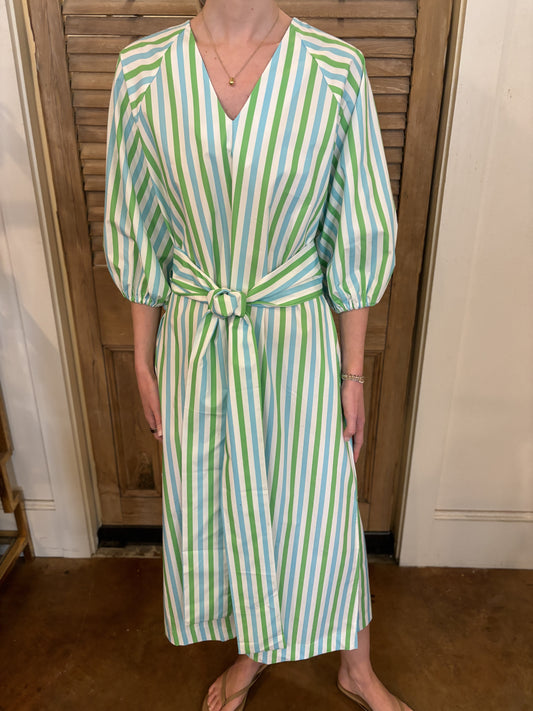 Coco Palm Beach Dress Green & Blue