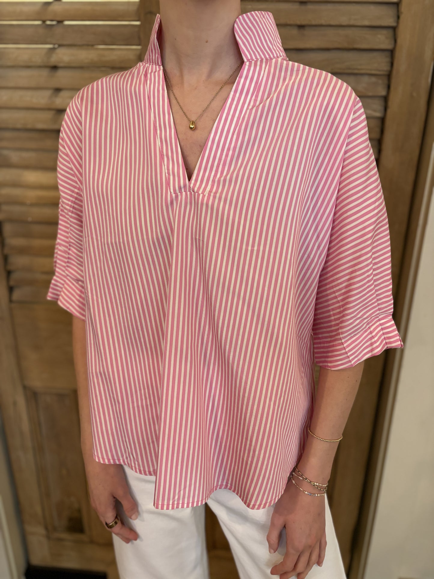 Annie Stripe Top Pink