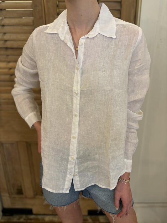 Betty Top Linen White