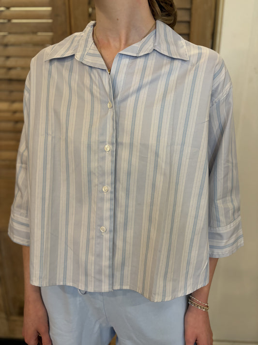 Carroll Top Cotton Men's Blue Stripe