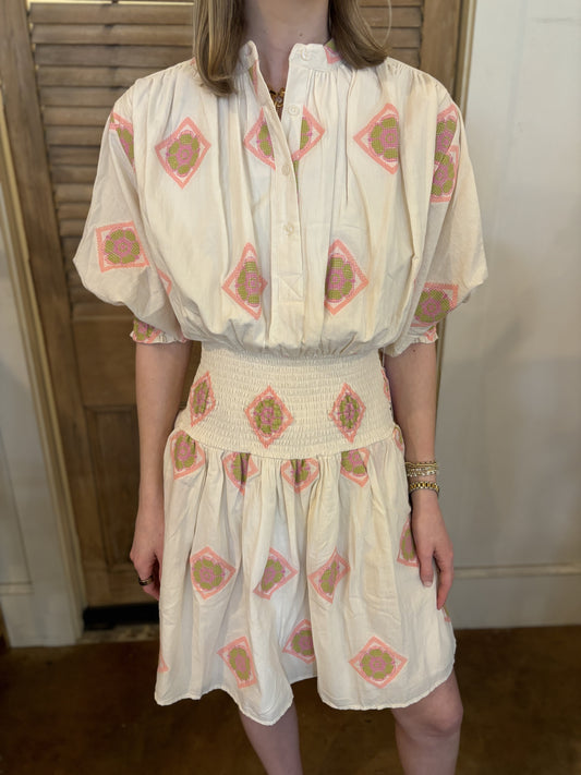Cynthia Dress Orchid Medallion