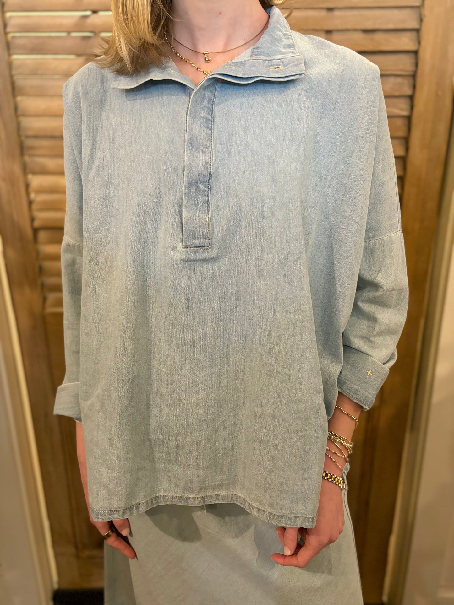 Emerson Top Light Chambray
